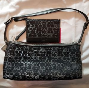 Coach Lurex Signature Op Art bag and Skinny mini